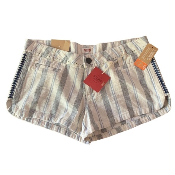 Mossimo Chambray Denim Striped Cotton Lightweight Shorts Sz 11 - Picture 1 of 9
